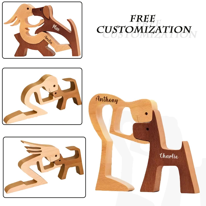 شخصية الحلي الخشبية المنحوتات  - مراجعة Pet Portrait Custom وسعره