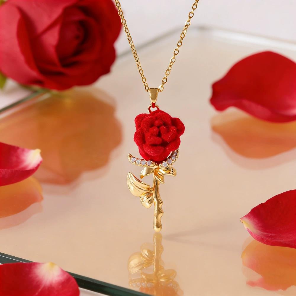 قلادة وردة نسائية بتصميم فرنسي - مراجعة Birth Flower Necklace وسعره